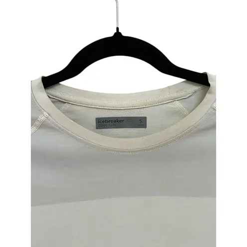 ICEBREAKER Wool Motion Seamless Long Sleeve Crewe Shirt Womens Long Sleeve Small Tan