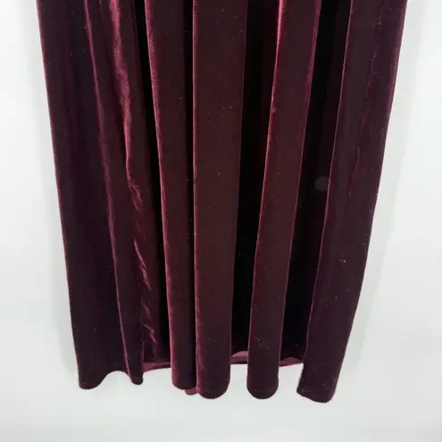 CDC Vintage Deep Red Velvet Long Sleeve Formal Dress Size 6