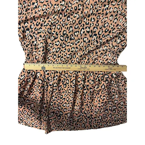 NWT Maverick Oversized Pink Leopard Print Babydoll Dress Size Medium