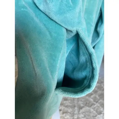 Mountain Lake Velour Zip Jacket Cotton Aqua Blue Vintage Y2K Streetwear Cozy 90s