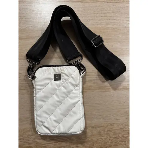Think Royln Anthropologie Diagonal Cell Phone Case Crossbody Bag in White Patent