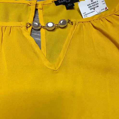 Sami & Jo  NWT 2x yellow sleeveless blouse