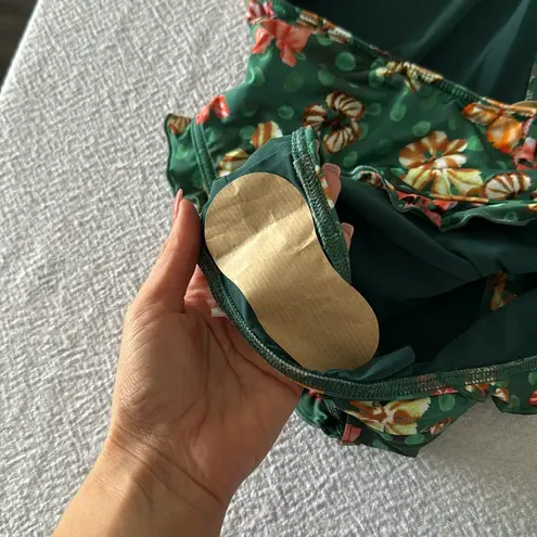 Ulla Johnson Giordana Maillot One-Piece Swimsuit, Veridian, Size X-Large, $350