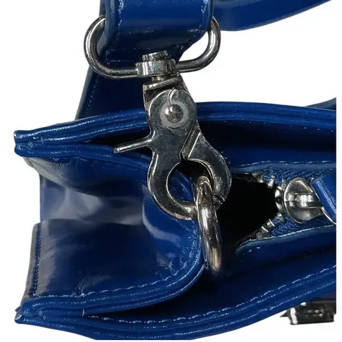Monroe & Main Women's Leather Top Handle Tote Bag Versatile Solid Blue One Size