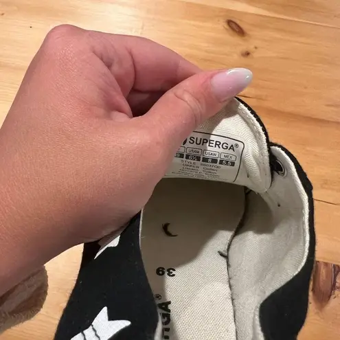 Superga  Women's Black w/White Stars "Cotu Fantasy" Canvas Sneaker - Image 5