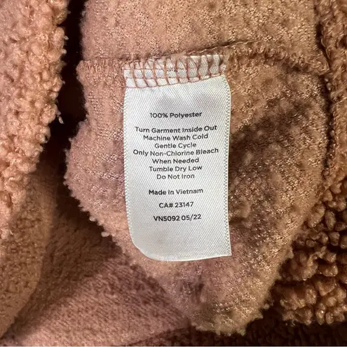 Haven Well Within Sherpa Fleece Quarter Zip Pullover Womens M Brown Cozy Soft Size M