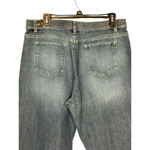 Liz Claiborne  Women's Jeans Straight Leg Fit Stretch Denim Mid-Rise Size 14R