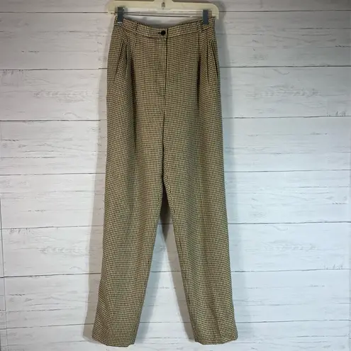 Carlisle Vtg. skirt/pants suit houndstooth womens size 4 silk/wool 3 piece