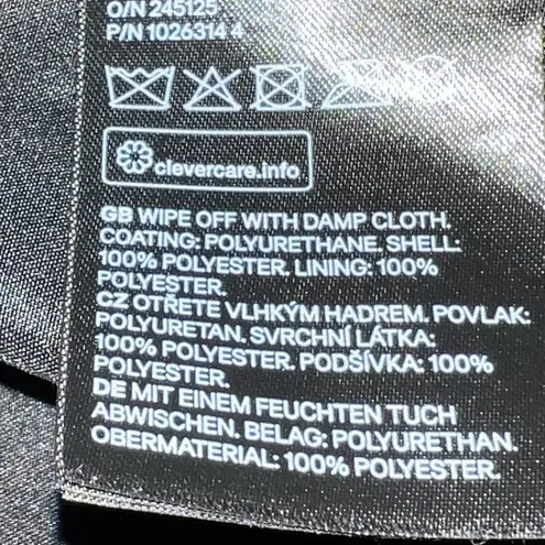 Divided  Black patten Leather cropped Jacket with Faux Fur Trim