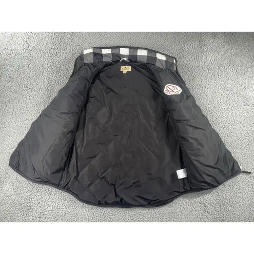 Woolrich Vest Women Large Duck Down Plaid Quilted Puffer Full Zip Classic