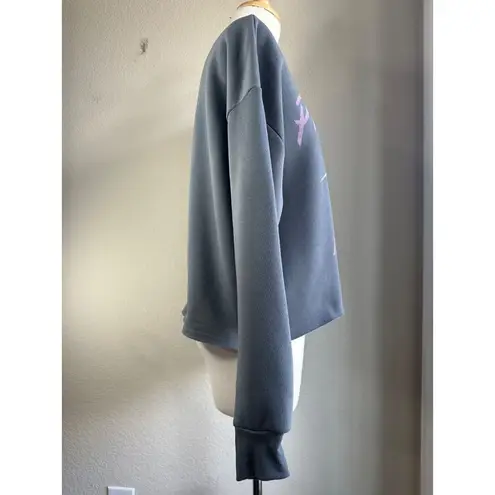 Grayson Threads NWT Pink Floyd Dark Side Of The Moon Women's Gray Cropped Sweatshirt Size M - Image 5