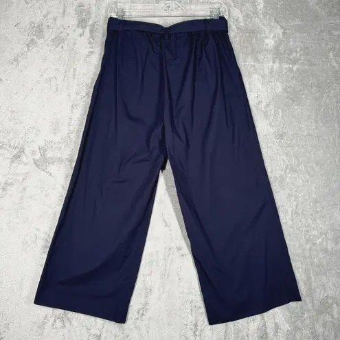 J Crew Pants Womens 4 Blue Wide Leg Crop Pants‎ Casual Preppy Neutral Minimalist