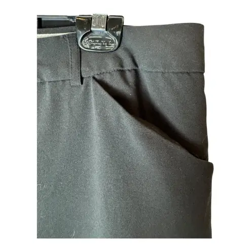 Norma Kamali Pants Women 18 Black Straight Leg High Rise Trousers Career