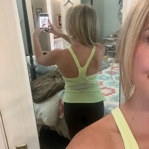 Lululemon  Neon Yellow Scoop Next Tank Top