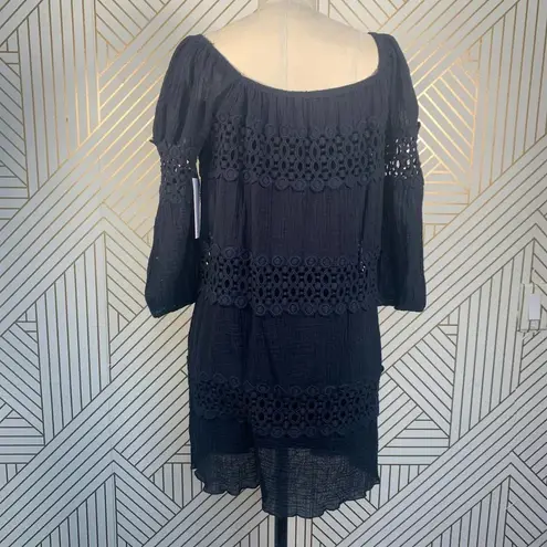 Bailey 44 Mykonos Crochet Dress in Black