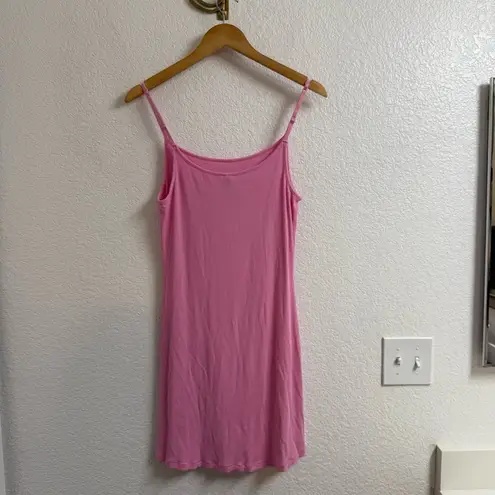 SKIMS Soft Lounge Ribbed Mini Dress Pink Size XL