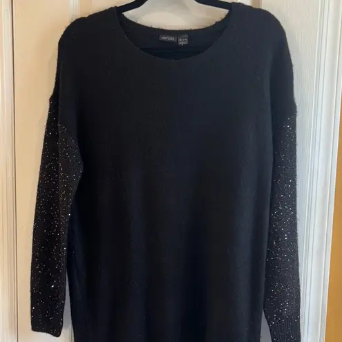 ESMARA BLACK SWEATER DRESS LONG SLEEVES WITH SEQUIN BLING SOFT MATERIAL SMALL Size undefined
