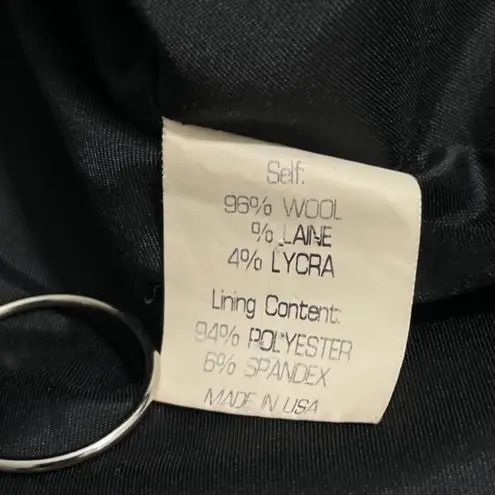 Theory  Ayana Black Stretch Wool Button Front Pleated Blazer Jacket‎ Size 2 - Image 7