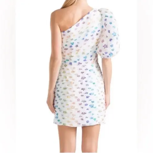Shoshanna NWT Star Ronnie Ruched Puff-Sleeve Mini Dress Size 2 Cocktail Party