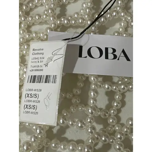 LOBA Paola Top in Ivory Silver XS/Small New Womens Pearl Coverup