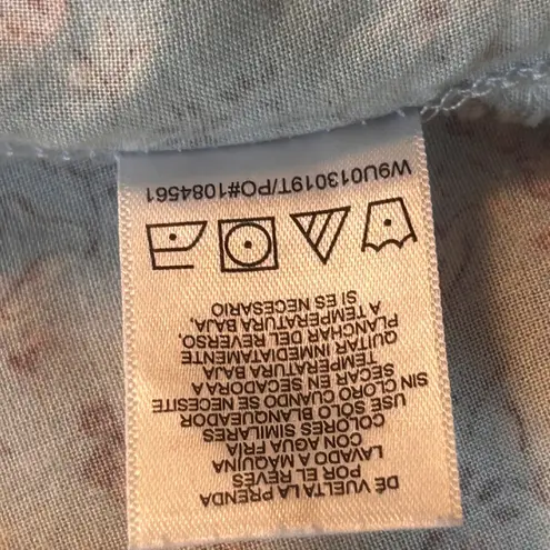 90s Mini Babydoll Dress XL Y2k Cottagecore Whimsical Fairy Romantic Floral Blue