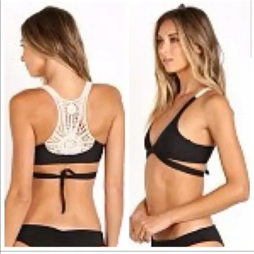 l*space L* NEW Joey Wrap Crochet Back Bikini Top small Anthropologie bottom medium thumbnail 2