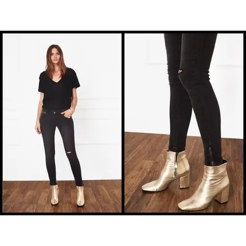 ANINE BING ππ CROPPED JEAN WITH ZIPPERS CHARCOAL