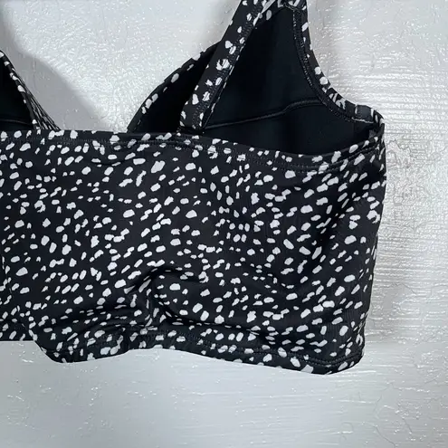 Cacique Women Plus Size 42DDD Black White Bikini Top Lightly Lined Balconette