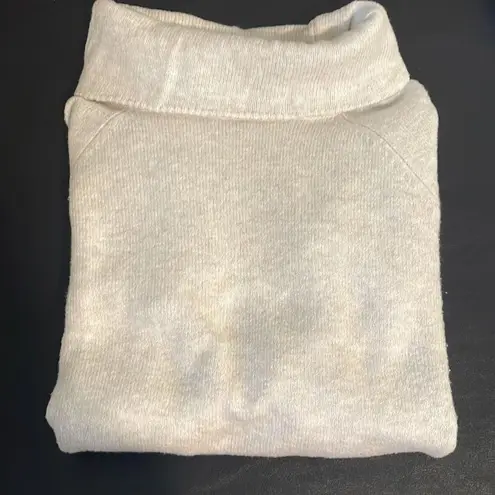 Loft  Women's Cowl‎ Neck Sweater Pullover Long Sleeve Ribbed Beige Size Petite SP