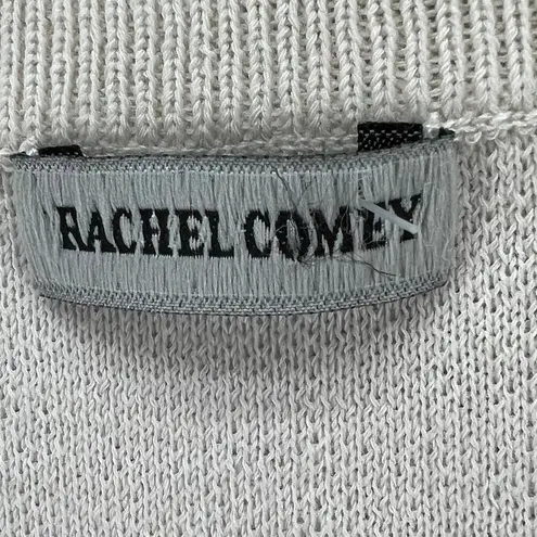 Rachel Comey Knit Top Women M Ivory Wool Blend Contrast Stitch Modern Clean Girl Size M