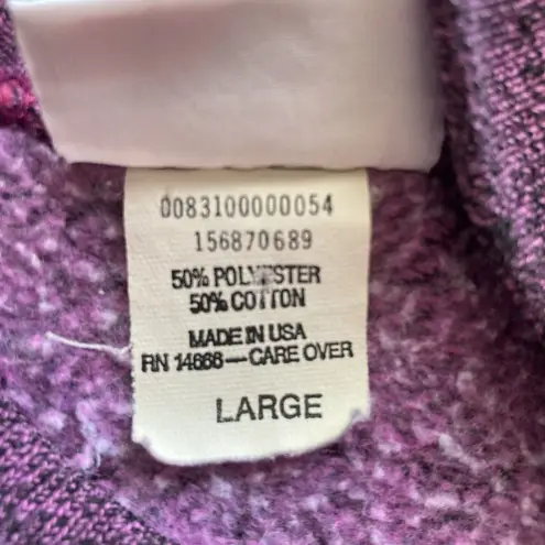 Vintage Ski Skired River Sweatshirt Womens L 90s 80s Purple Fleece Y2K Cyberpunk Size L