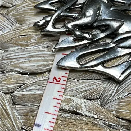 St Justin Cabyll Ushtey Pewter Horse Celtic Brooch Silver