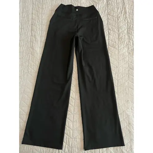 G4Free Wide Leg Business Pants Womens Size S (6) Black Pocketed Ponte Stretch