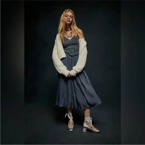 Free People NEW  Arabesque Maxi Dress Gray