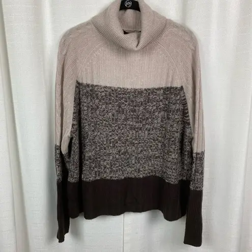 360 Cashmere  Skull Cashmere Brown Zena Turtleneck Cashmere Sweater Sz.M NWT