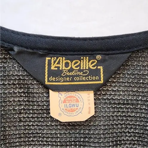 Vintage Gold Metallic Disco 2 Piece Set Spaghetti Strap Camisole Top & Jacket M Size M