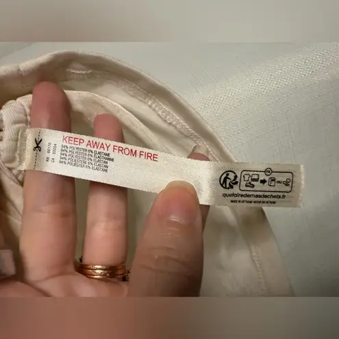 Free People Movement Ivory White Short Sleeve Crop Top