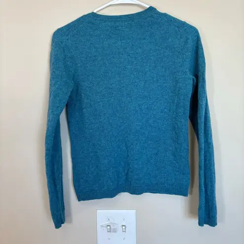 Tahari  Teal pure Luxe‎ Cashmere Sweater Top Size m