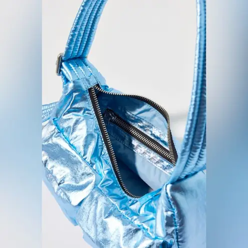 Baggu Metallic Light Blue Cargo Shoulder Bag NWT!