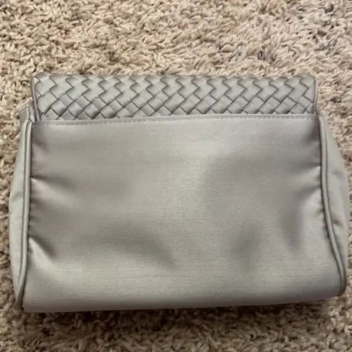 Nicole Miller  Satin Taupe Clutch