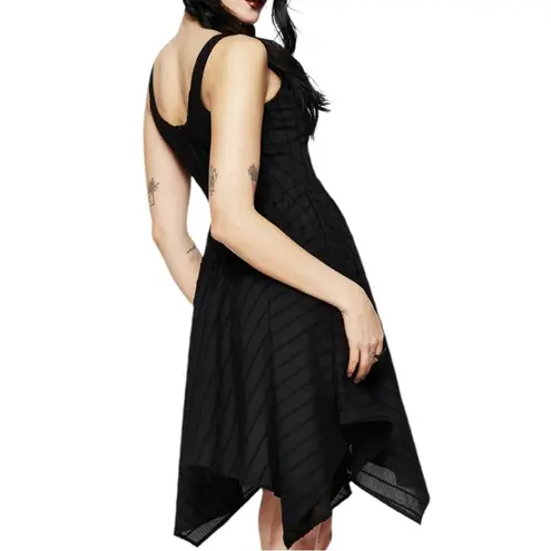 Disturbia Blythe Handkerchief Hem Mini Dress in Black size 8 Sleeveless Cotton