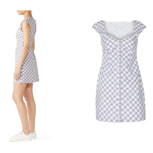 Saylor Dress Women Large Purple Plaid Gingham Hadleigh Mini MSRP$225 Preppy Boho