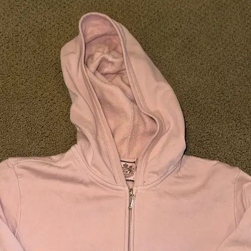 Juicy Couture  Women’s Pink Hooded Zip Up Sweatshirt