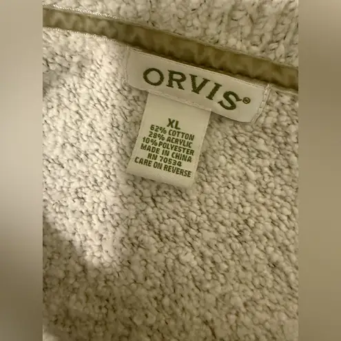 Orvis Women’s XL Button Cardigan Sweater Gray Cotton Blend Knit