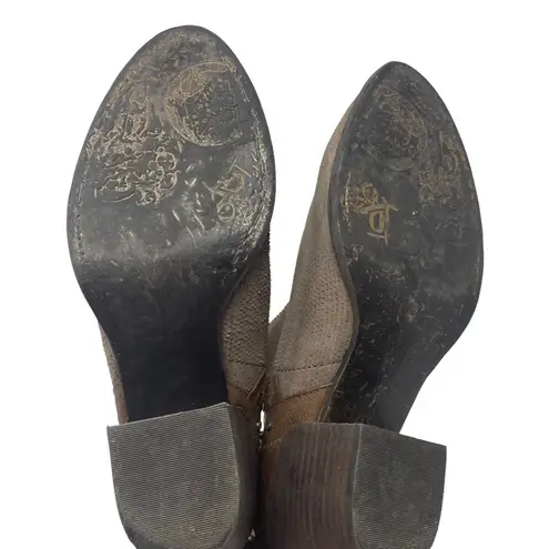 OTBT Sz 10M Women's Cinder Santa Fe Western Heeled Booties