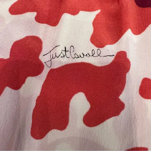 Just Cavalli Orange Printed Sleeveless