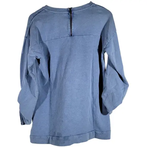 Soft Surroundings Blue Ocean On The Go Pocket Pullover Tunic Sweatshirt S - Image 2