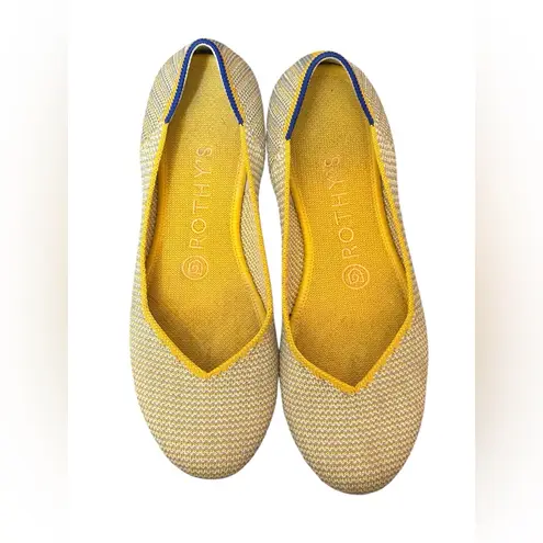 Rothy's The Flat Dandelion Triple Stitch Yellow Size 7