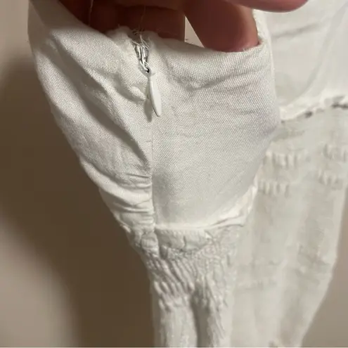 Adalene White Smocked Tie