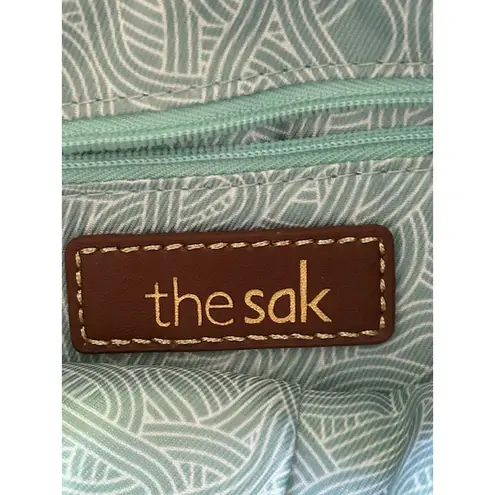 The Sak Leather Crossbody Purse – Gray & Black Two-Tone Pebbled Leather Bag